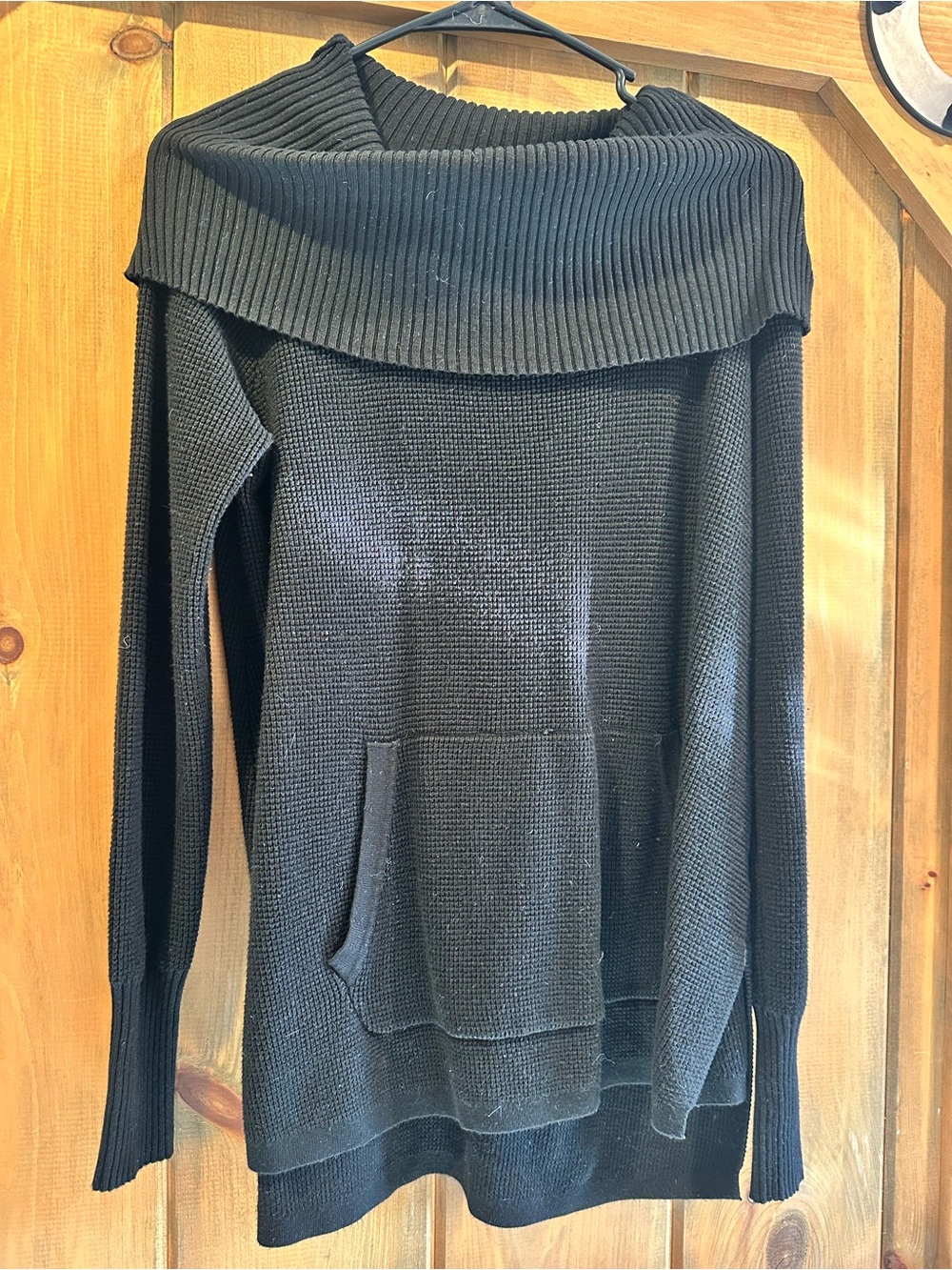 Revolution Black Off-The-Shoulder Ribbed Sweater